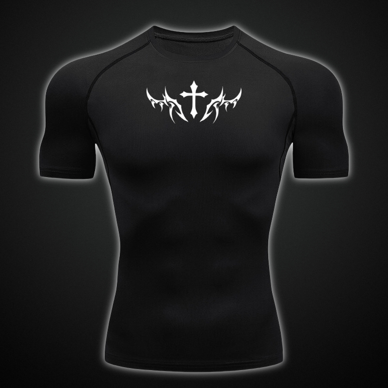 Wave Cross Compression Shirt