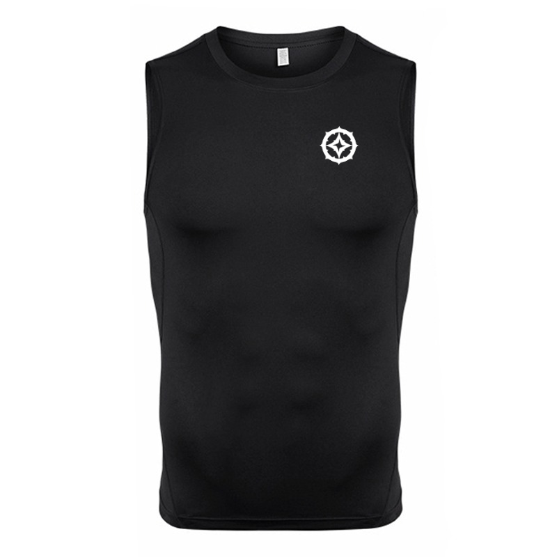 Eye Sleeveless Compression Shirt